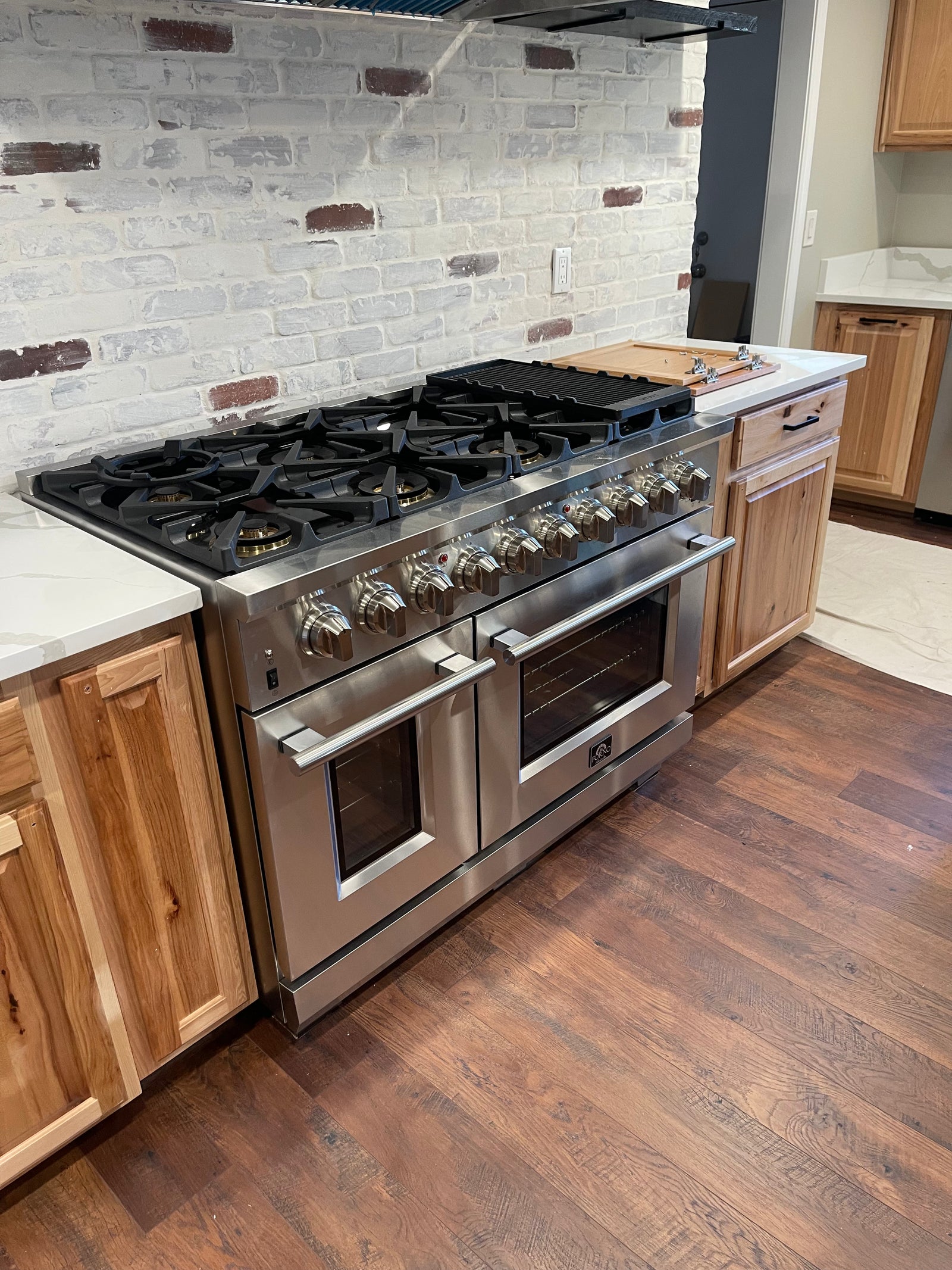Custom Backsplash — Thin Brick • Overgrouted Finish