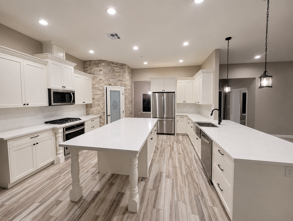 Kitchen — Residential • Stone • Quartz • Tile